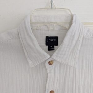 J. Crew Short Sleeve White Button-up Shirt